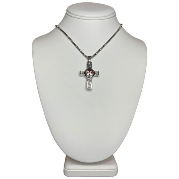 Crusade Cross Pendant Necklace Mens Womens 316l Stainless Steel Waterproof Cross - Picture 3 of 7